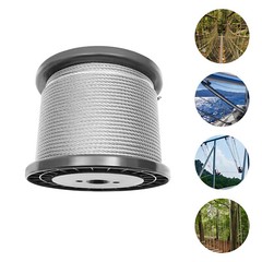 1/4 inch Stainless Steel Cable 200FT T304 7×19 Steel Wire Rope Aircraft Cable