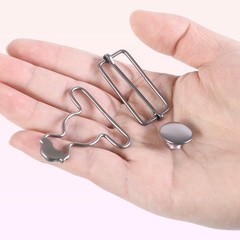 6 Sets Metal Overall Buckles Replacement Overall Clasp Replacement Suspender Cli