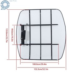 52″ X 52″ For ROPS White Tuff Top Tractor & Mower Canopy 2″ x 2″ or 2″ x 3″