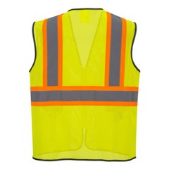Portwest US381 Frisco Hi-Vis Contrast Reflective Safety Mesh Zipper Vest ANSI