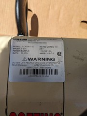 COFFING 08249W JLC4008-1-20 2-TON 8 FPM ELECTRIC CHAIN HOIST HOOK MOUNTED NEW B2