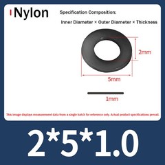 M2,M3,M4,M5,M6,M8,M10,M12-M24 PLASTIC WASHER NYLON METRIC FLAT Washers Black