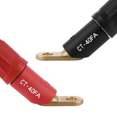 CT40FA Welding Terminals Connector Brass LC40 45 Angle 17/32″ Hole 2 PCS