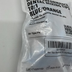 High Performance Dental Mixing Tips 10:1 Blue/Orange 50 Tips
