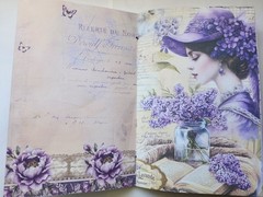 Junk Journal Blank Booklet “LAVENDER DREAMS” Vintage Purples 40pgs