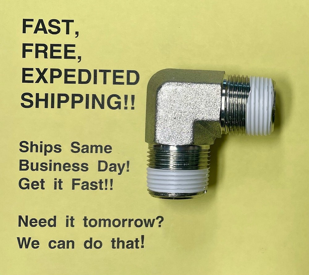 1″ Male NPT x 1″ Male NPT Elbow Fitting; 5500-16-16; FREE SAME DAY SHIPPING!