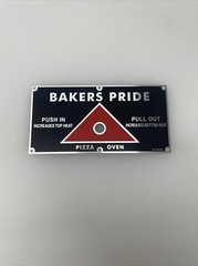 Bakers Pride Push Pull Name Plate Side