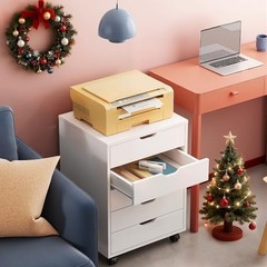 DEVAISE 5 Drawer Filing Cabinet Under Desk White