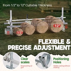Portable Chainsaw Mill 14″-36″ Guide Bar Aluminum Steel Planking Lumber