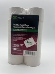 NCR 44mm x 230 ft Thermal Paper Rolls 1-3/4″ Cash Register Paper 10 Pack
