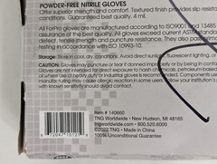 Set of 1st Choice Black Nitrile Disposable 3 Mil XL/Forpro Black M Nitrile 4 Mil