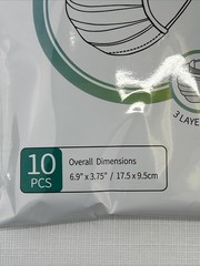KiBreez Disposable Face Mask Lot of 100 PCS (10-10 packs) 3 Layers SEALED NIP