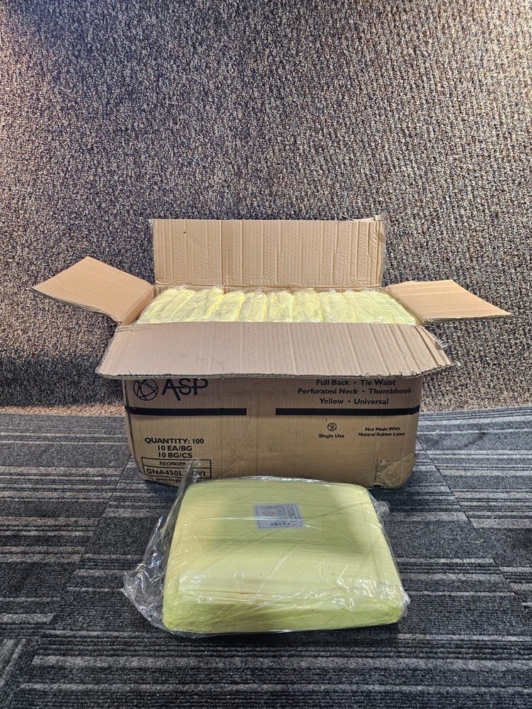 (QTY 100) ASP GNA450L2-CVI Disposable Isolation Gown AAMI Level 2 Full Back