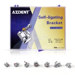AZDENT Dental Orthodontic Self-Ligating Brackets Braces Roth MBT.022 Hooks 345
