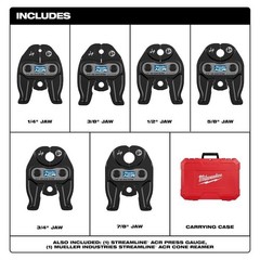 Milwaukee 49-16-2461M 1/4 – 7/8in Streamline ACR Press Jaw Kit M12