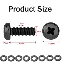 VESA Compatible M4 12Mm Tv/Monitor Wall Mount Screws for 75X75Mm and 100X100Mm B