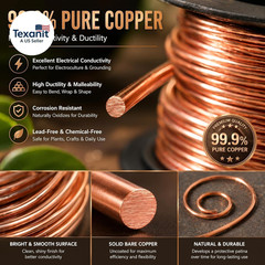 100Ft 14 Gauge Copper Wire for Gardening, Electroculture, Bonsai, Jewelry Making