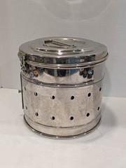 Vintage Industrial Medical Sterilizer Drum – Antique Surgical Autoclave Canister