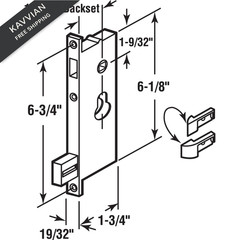 Prime-Line K 5438 Security Screen or Storm Door Lever Set, 1 Pack, Black