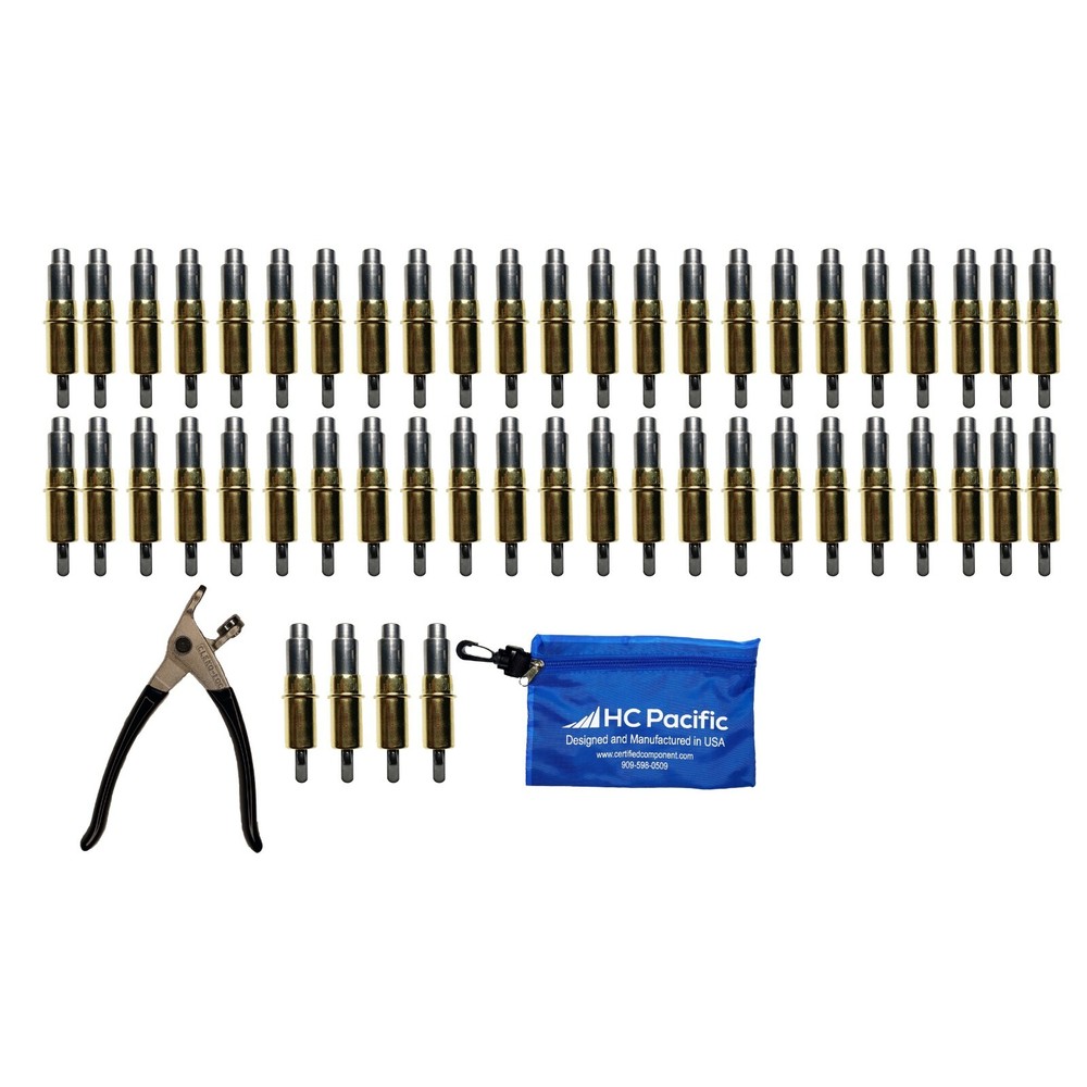 50 each CHD 3/16 Heavy Duty Clecos (Made in USA) & Pouch W/ Pliers