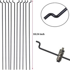 10 PCS 0.047×10.24″ Steel Pushrods And 10 PCS Nylon 0.79×0.43″ Lock on Contro…