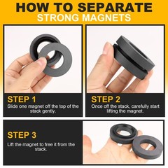 Large Magnet – Grade 10 Big Magnets Heavy Duty, OD60 x ID32 x 10mm Strong Round