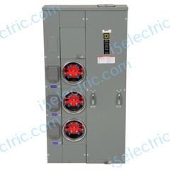 Square D MP33125 300 Amp 3 Gang 125A Meter OH/UG MP33-125 as WEP3311 EUSERC