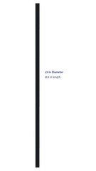 50pcs 1/8 x 12in Acrylic Dowel Rods Sticks, Black Round x 12in,