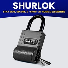 FJM Security ShurLok SL 100W Dual Combination Lock Box for Keys Durable Metal