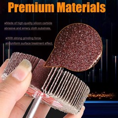 20 Pcs 5 Sizes 60/80/120/240 Grits Abrasive Flap Wheel Sander, 1/4 Inch Shank…