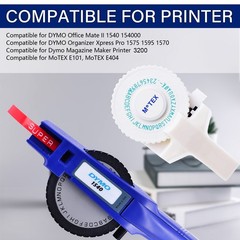 2PK For DYMO 3D Embossing Label Tape Organizer Xpress A521202 White on Red 12mm