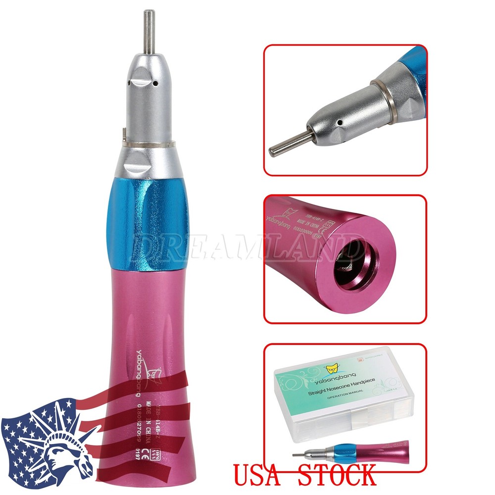 NSK Style Dental Low Speed Handpiece Straight Nosecone Standard E-Type Pink