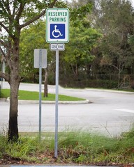 Handicap Parking Sign – 18 x 12 Inch Aluminum 12×18 inches, Reflective-Blue