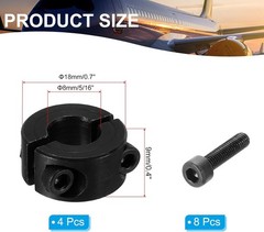 Corrosion-Resistant 8mm Steel Shaft Collars – Easy Install Double Split Design