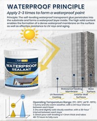 Waterproof Sealant 17.6oz Clear TUFINEIN Transparent Coating Water-Based Agent