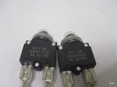 2 Qty ST-1 5A Push Button Boat Circuit Breaker | 125 / 250 VAC | 32 VDC