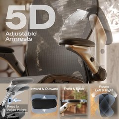 X100 Ergonomic Mesh Office Chair with Footrest, Big and Tall Hone Desk Chair wit