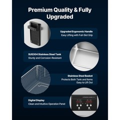 Uimoso 30L Ultrasonic Cleaner with Digital Timer & Heater Jewelry Cleaner 480W