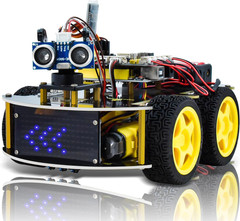 Smart Car Kit,4Wd Programmable DIY Starter Kit for Arduino for Uno R3,Electronic