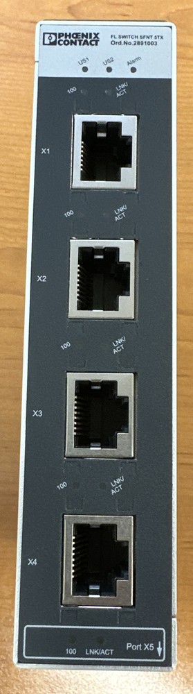 Phoenix Contact FL Switch SFN 5TX Industrial Ethernet Switch 24vdc 120mA
