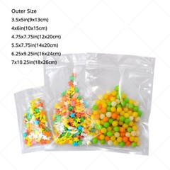 Assorted Sizes & Colors Glossy Flat-Lying Plastic Mylar Zip Lock Pouch Bag