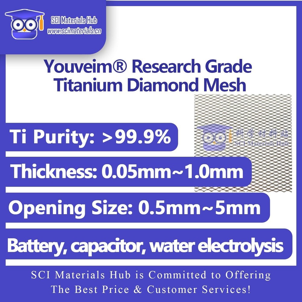 Youveim® Research Grade Titanium Diamond Mesh