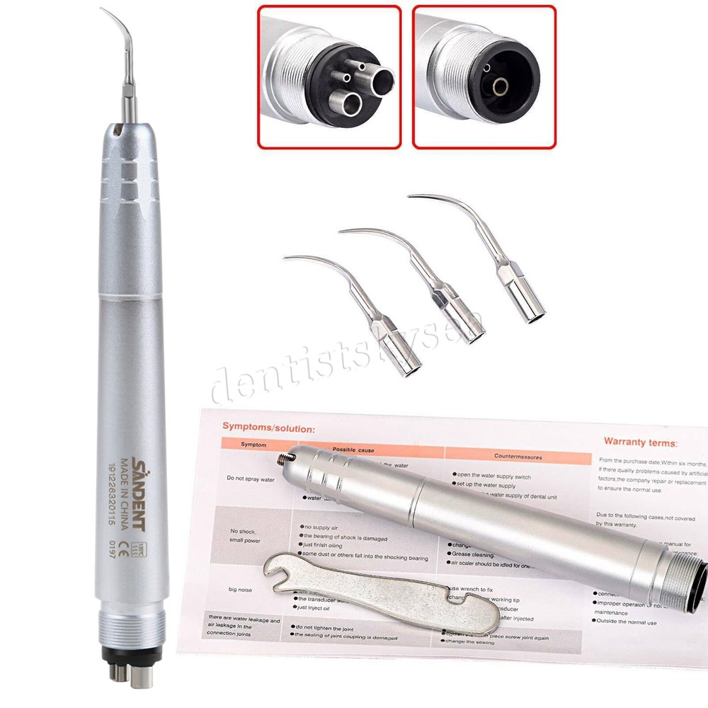 Dental Ultrasonic Air Perio Scaler Handpiece Scaling 2/4-Holes 3 Tips G1 G2 G4