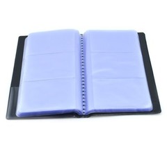 Leather 240 Cards Business Name ID Credit Card Holder Book Case Keeper Organizer