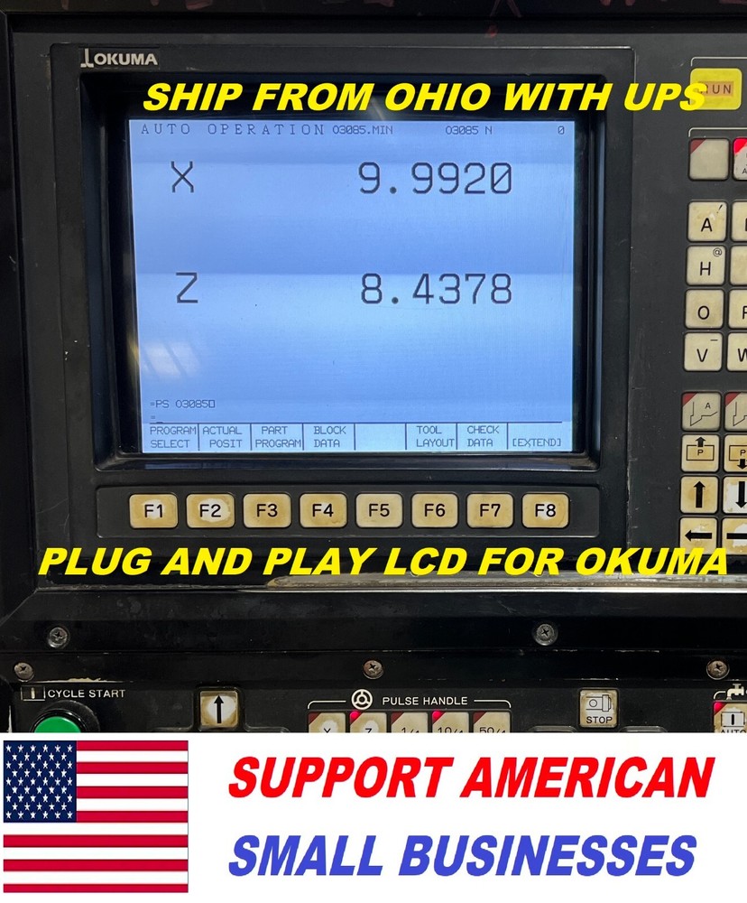DIRECT REPLACEMENT LCD MONITOT FOR OKUMA OSP5000 OSP5020L PLUG AND PLAY
