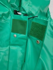 ALPHA SOLWAY CHEMMASTER GREEN COLLARED CHEMICAL COVERALL SIZE L
