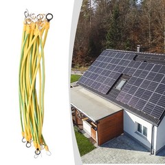 Ground Wire 10cm/20cm/30cm 20pcs BVR Solar PV Ground Wire Yellow-green