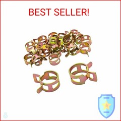 AUXBC 20Pcs 1/2inch Spring Band Type Fuel Hose Clamps, 12mm Silicone Vacuum Hose