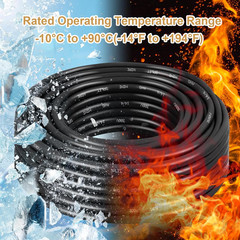 14/4 AWG Mini-Split Cable – 30FT 14 AWG 4 Conductor Control Cable 300V Stranded