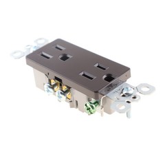 PASS & SEYMOUR 885 DECORATOR DUPLEX RECEPTACLE, 15A, 125V, BROWN (10-PACK)